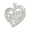 Sterling Silver Grandma Heart Charm Pendant Jewelry 20mm x 22mm